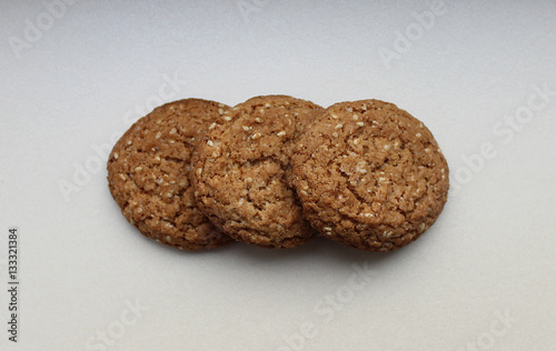 oatmeal cookies isolated background