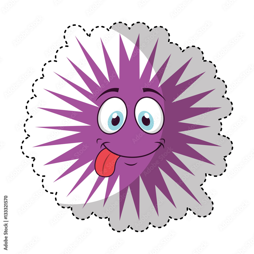 bacterium comic character icon vector illustration design