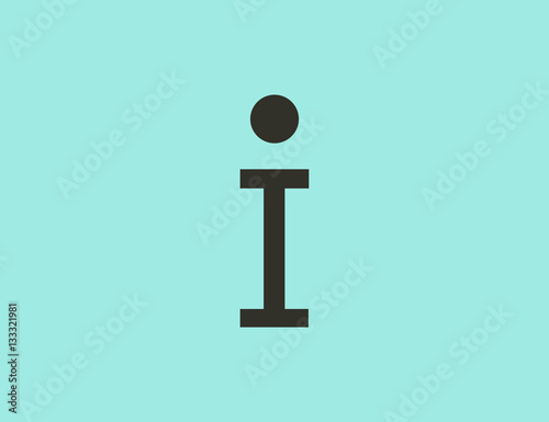 Vector modern letter info sign