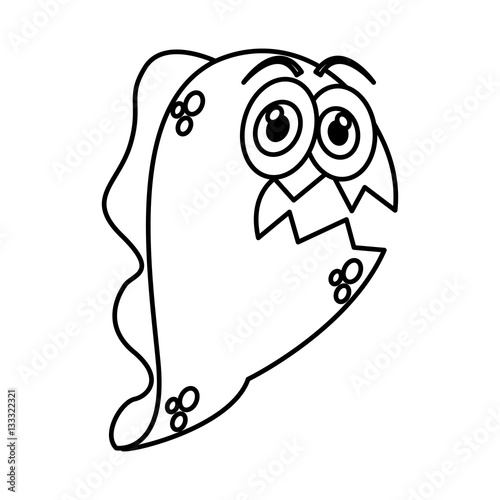 bacterium comic character icon vector illustration design