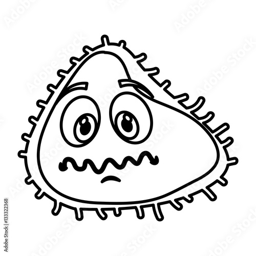 bacterium comic character icon vector illustration design