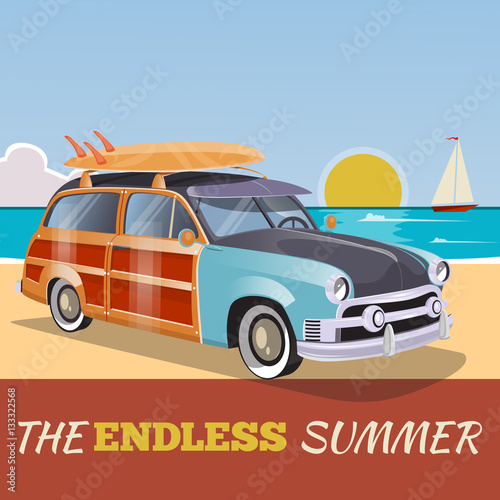 Van Surf Illustration