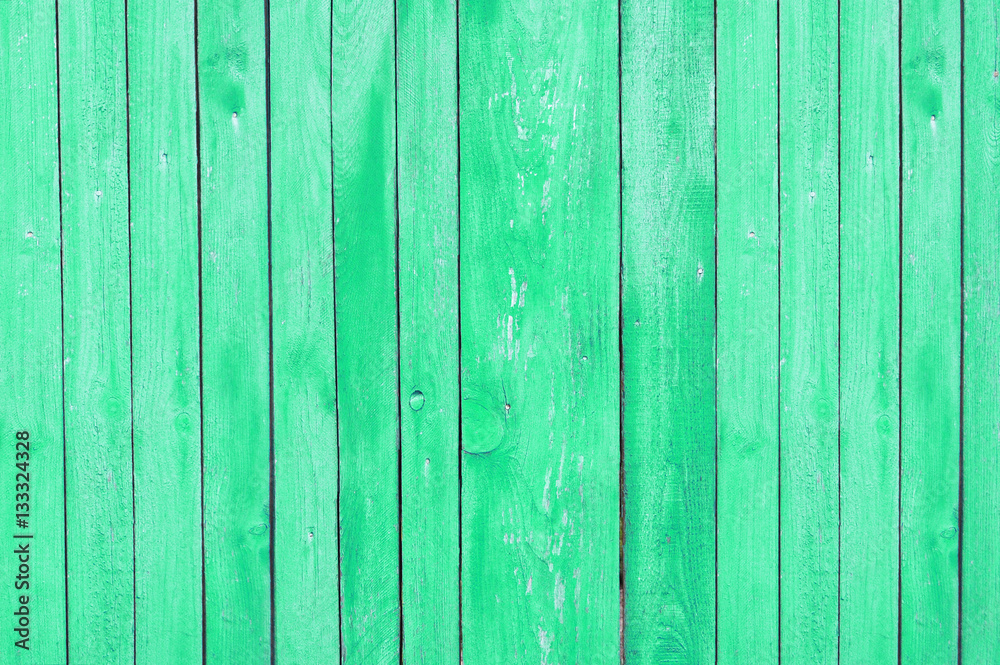 green old wooden fence. wood palisade background. planks texture. greenery green old wooden fence. wood palisade background. planks texture. greenery