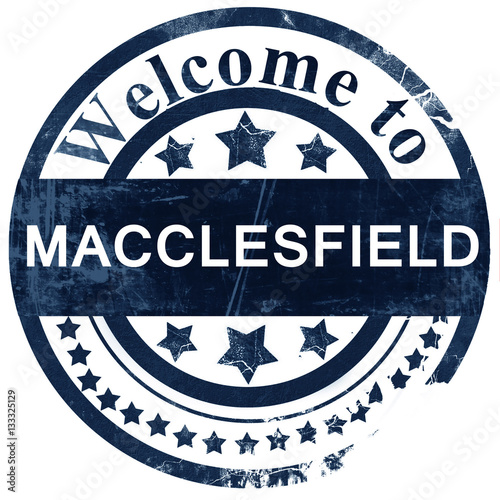 Macclesfield stamp on white background photo