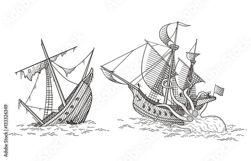 Ships Crush vector