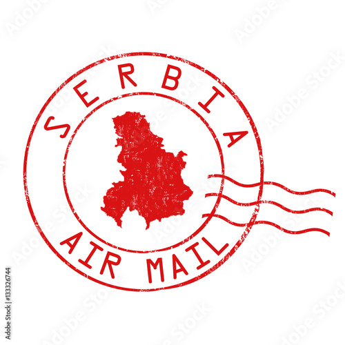 Serbia post office stamp