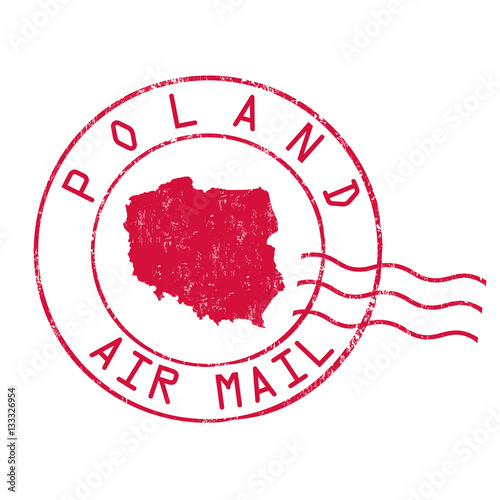 Poland post office stamp