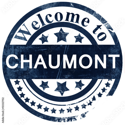 chaumont stamp on white background