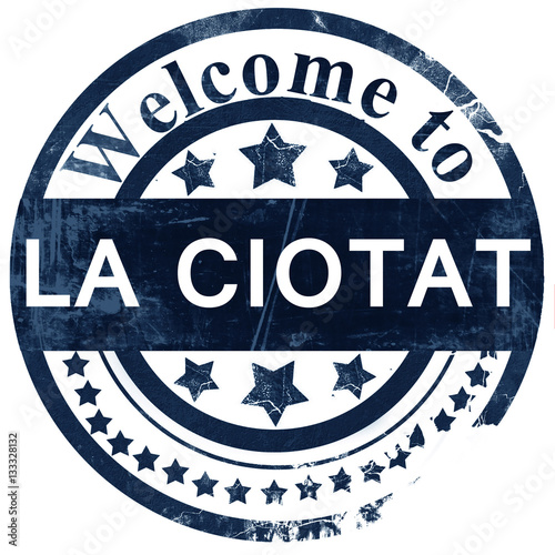 Bild auf Leinwand la ciotat stamp on white background