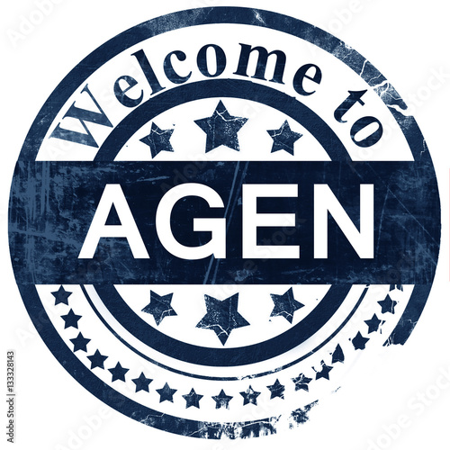 agen stamp on white background