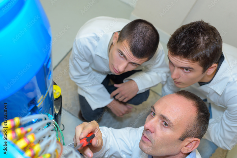 mechanical engineer fixing the machine mechanical engineer fixing the machine