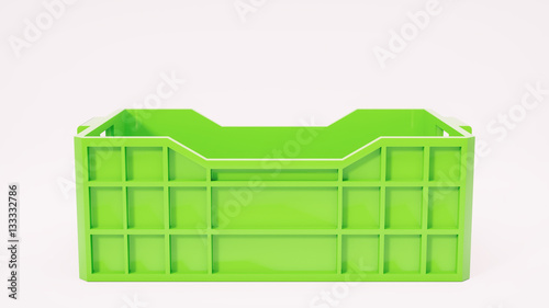 green box used in transport 3d illustration