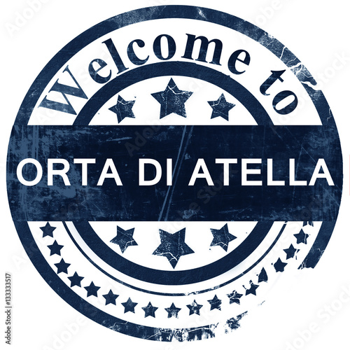 Orta di atella stamp on white background photo