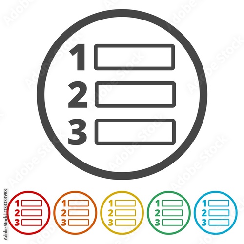 Numbered list icon 