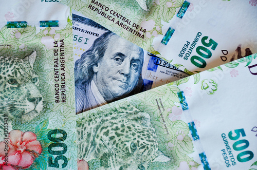 500 pesos bills,argentina photo