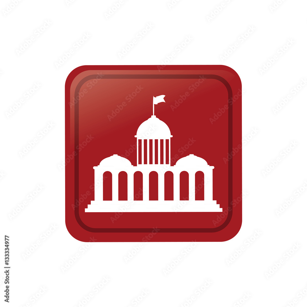 Court building symbol icon vector illustration graphic design