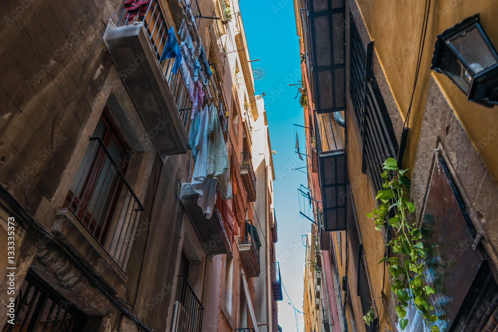 beautiful old alley at spain