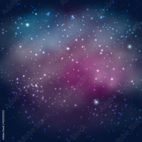 Space Background With Stars And Nebula.