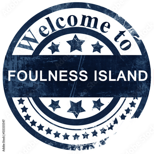 Foulness island stamp on white background
