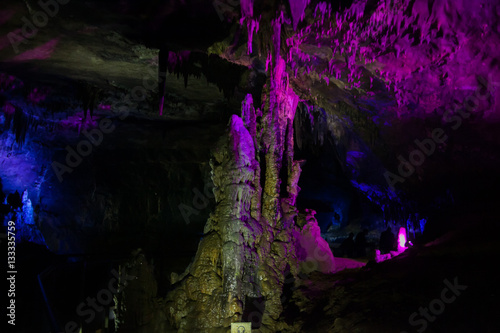 Cave-stone background in Prometheus Cave in Georgia