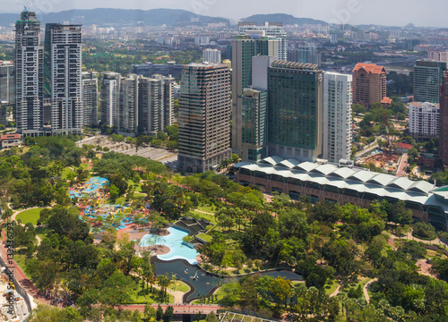Canvas Print Amazing city view at the center of Kuala Lumpur