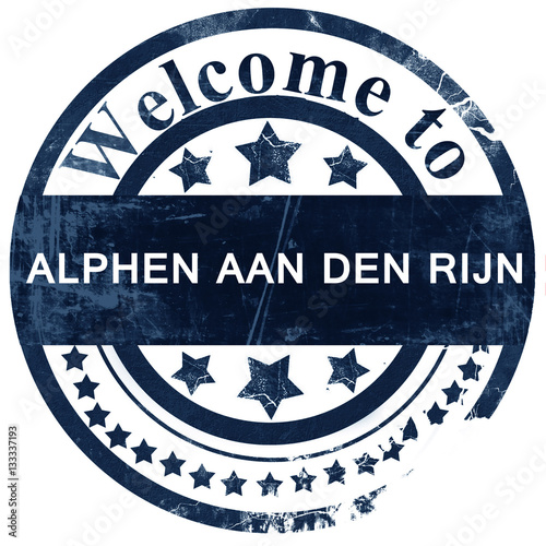 Alphen aan den rijn stamp on white background photo