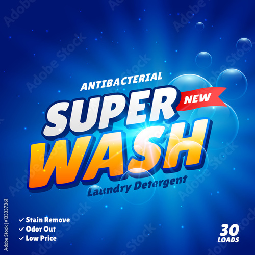 detergent advertising concept product design template