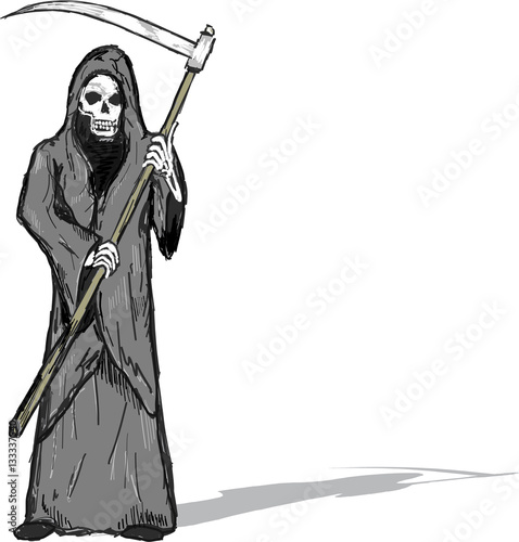 Grim Reaper vector illustration clip-art image