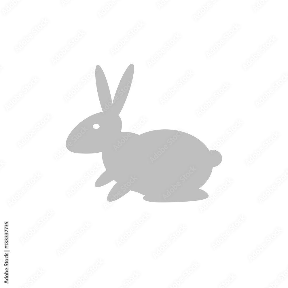 Silhouette of a rabbit, isolated on a white background Silhouette of a rabbit, isolated on a white background