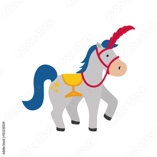 circus horse cartoon icon vector illustration graphic design