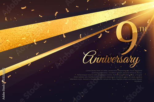9th  anniversary celebration card template