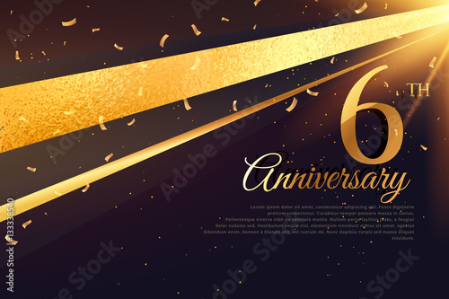 6th  anniversary celebration card template