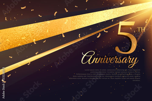 5th anniversary celebration card template
