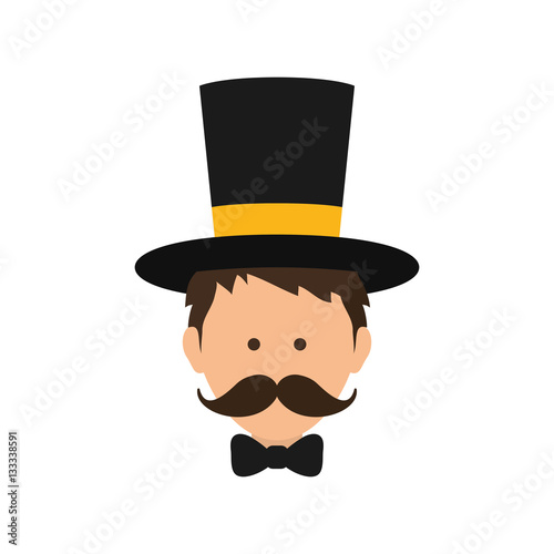 Circus tamer cartoon icon vector illustration graphic design