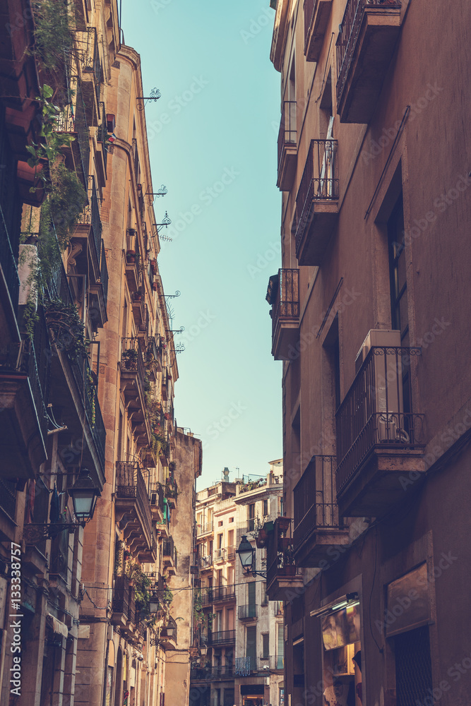 old alley at barcelona