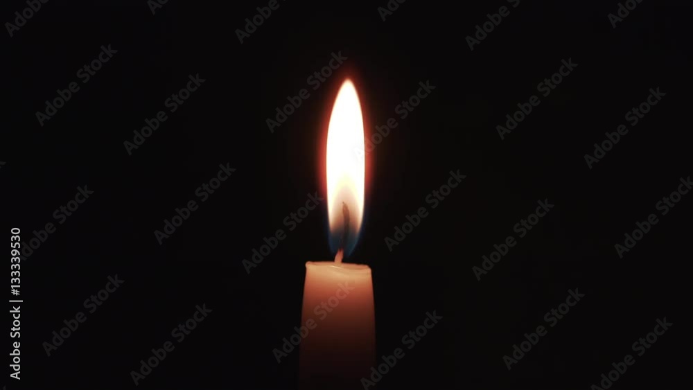 tall candle blown in the dark environment, uhd prores footage tall candle blown in the dark environment, uhd prores footage
