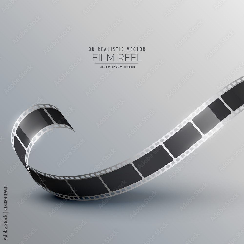 Fototapeta premium 3d camera movie reel background