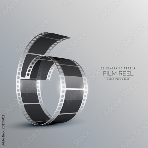 3d film reel background