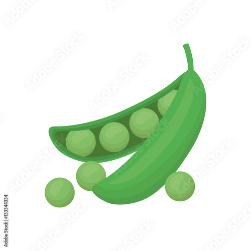 Fresh peas vegetable icon vector illustration graphic design