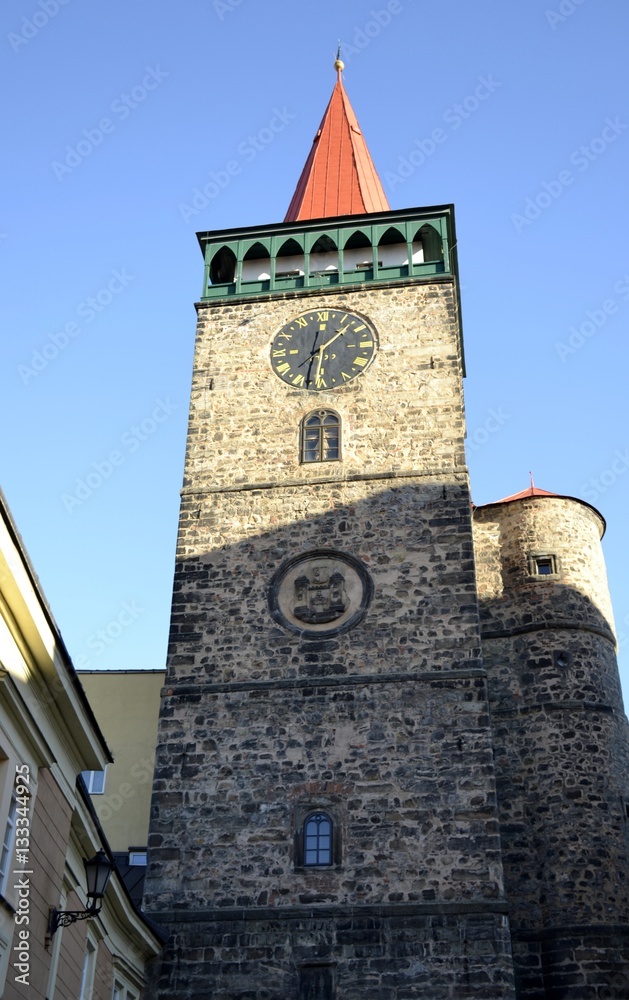 Fototapeta premium Architecture from Jicin and blue sky