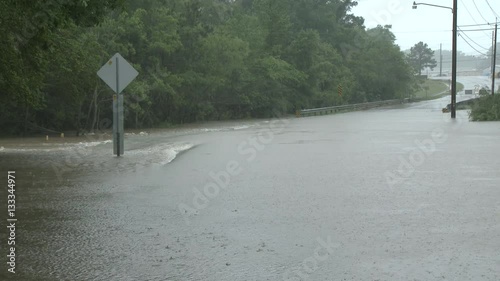 Road Covered in Flood Water