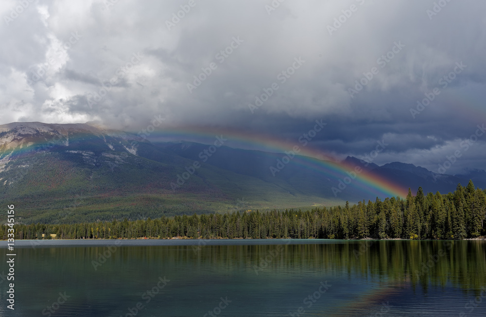 Edith Lake Rainbow in Jasper National Park