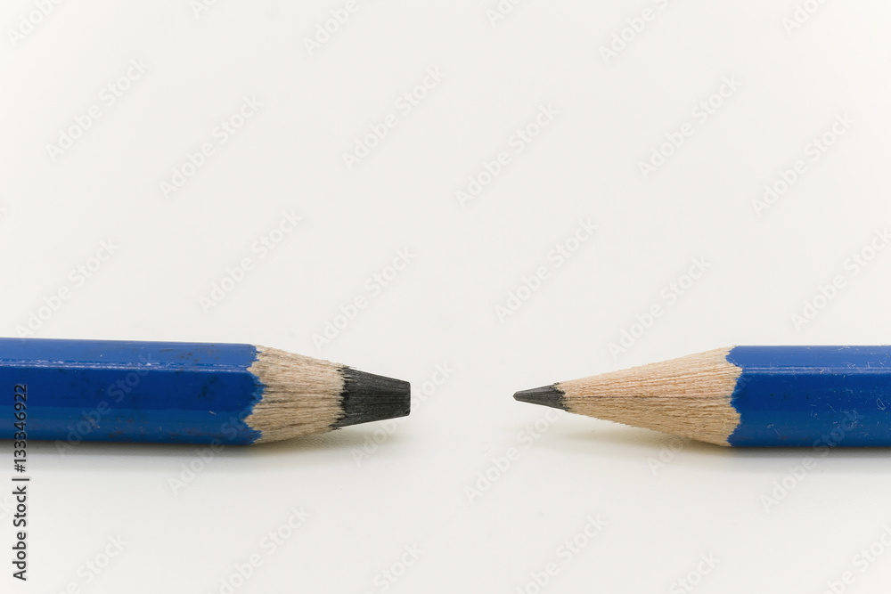 Thick and thin pencils Stock Photo