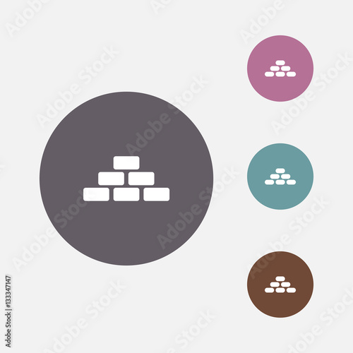 brick wall icon illustraion vector