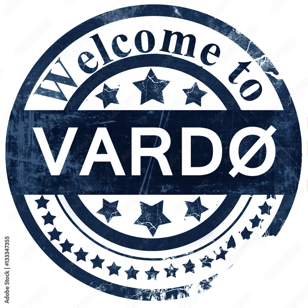 Vardo stamp on white background