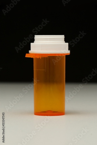 Prescription Bottle on a Black and White Background
