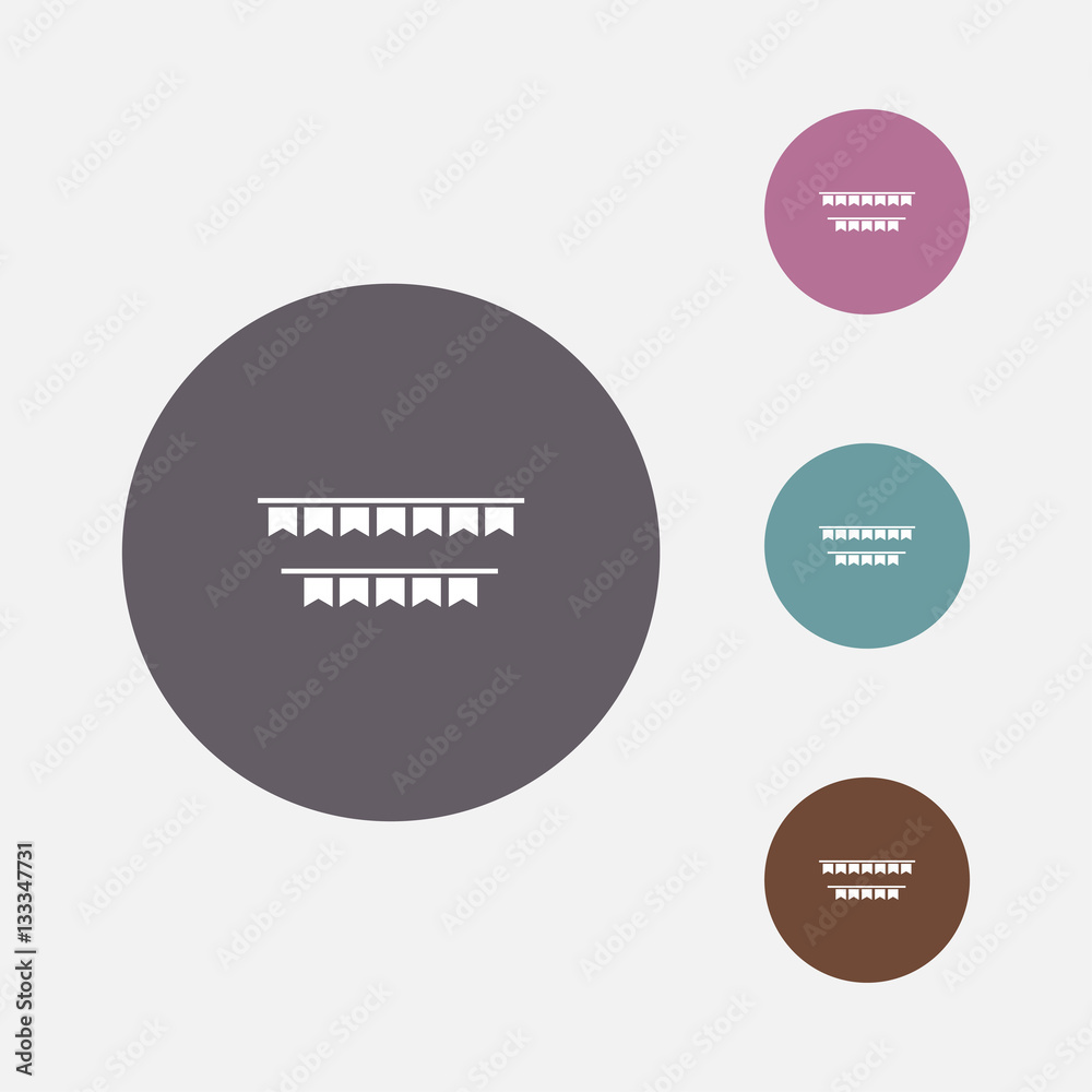 party flags icon illustraion vector
