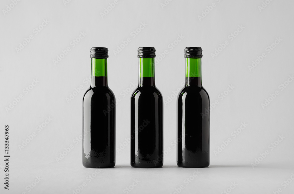Wine Quarter/Mini Bottle Mock-Up - Three Bottles Wine Quarter/Mini Bottle Mock-Up - Three Bottles