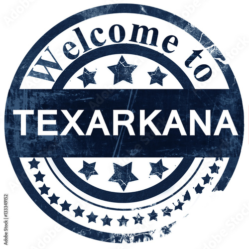 texarkana stamp on white background photo