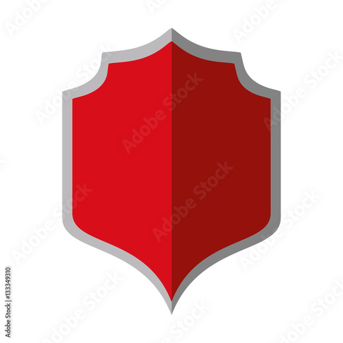 red shield protection gray border shadow vector illustration eps 10